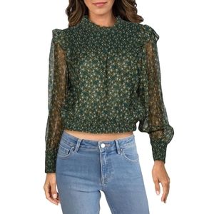 NWT Free People Roma Blouse Forest Combo S